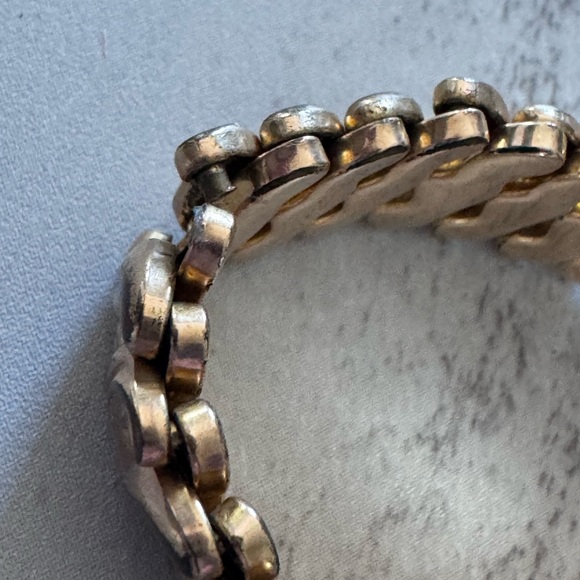 Antique Double Heart Gold Filled Sweetheart expandable Bracelet 1946 - Picture 4 of 7